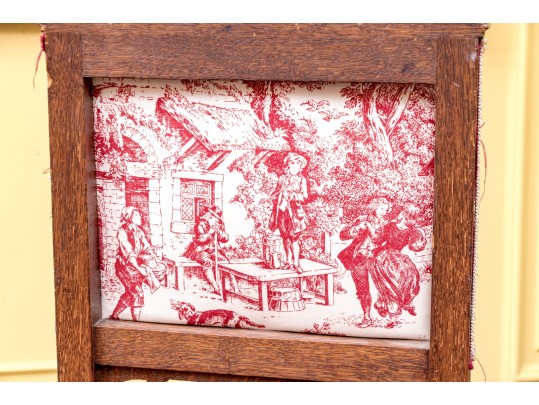 Pair Of Antique Maple Custom Upholstered Side Chairs