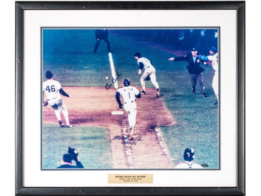 Steiner Sports Mookie Wilson-Bill Buckner Signed World Series Photograph