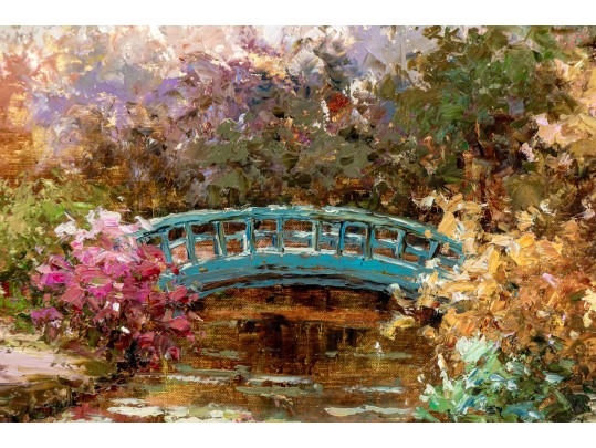 Signed Oil Or Acrylic On Canvas, Impressionist Landscape