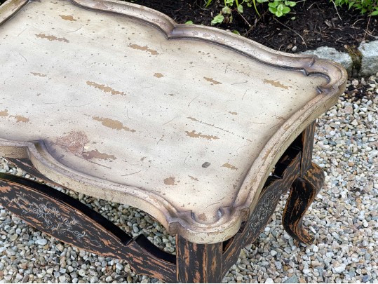 Decorative Carved And Painted Low Table 
