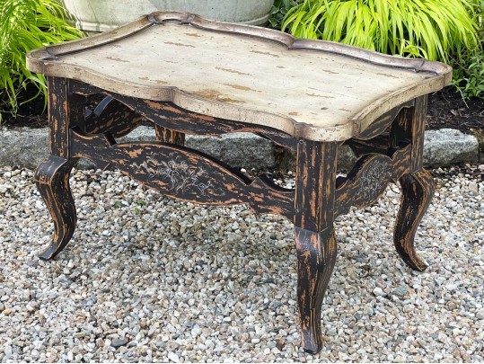 Decorative Carved And Painted Low Table 
