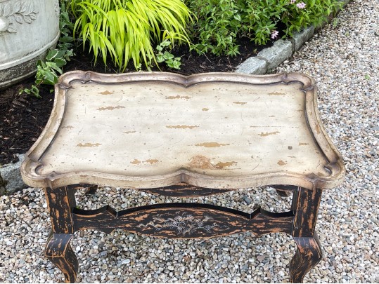 Decorative Carved And Painted Low Table 