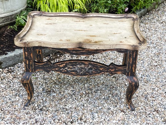 Decorative Carved And Painted Low Table 