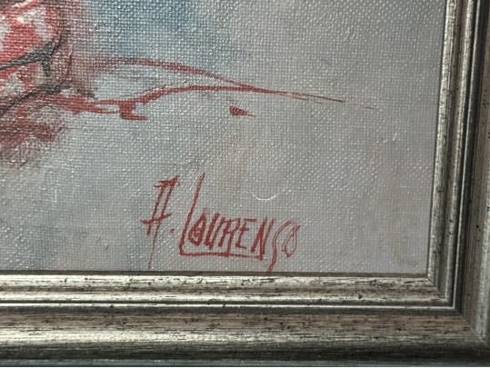 Armand Lourenco (French, 1925-2004) Oil On Canvas, Clown And Puppet