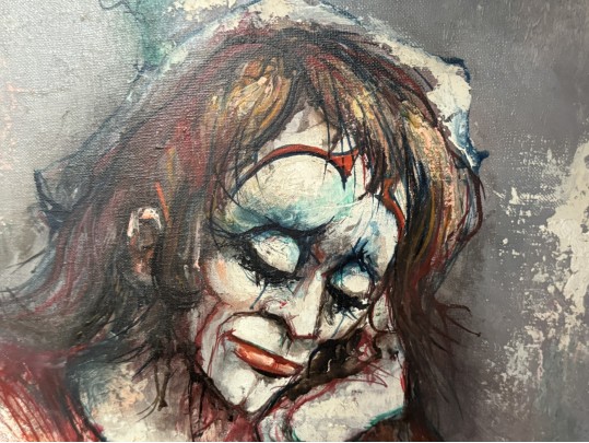 Armand Lourenco (French, 1925-2004) Oil On Canvas, Clown And Puppet