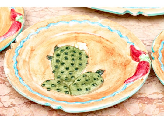 Festive Sixteen Piece Chinese Lotus Ceramic Serving Wares, Ca. 1995