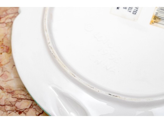 Festive Sixteen Piece Chinese Lotus Ceramic Serving Wares, Ca. 1995