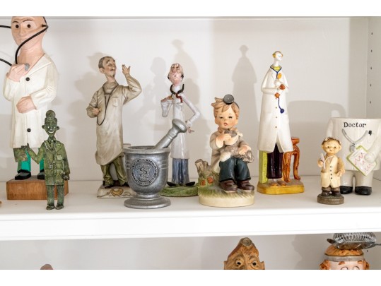 Extensive Collection Of Figural Doctor-Themed Decor