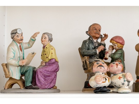 Extensive Collection Of Figural Doctor-Themed Decor