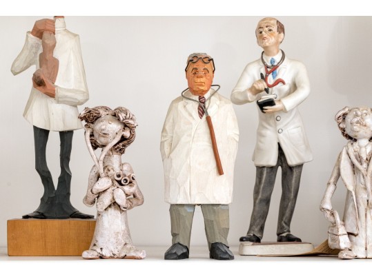 Extensive Collection Of Figural Doctor-Themed Decor