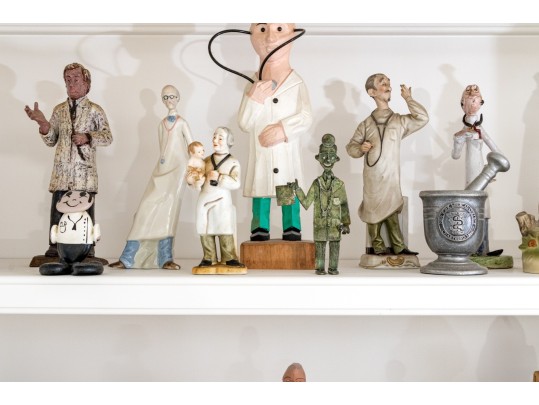 Extensive Collection Of Figural Doctor-Themed Decor