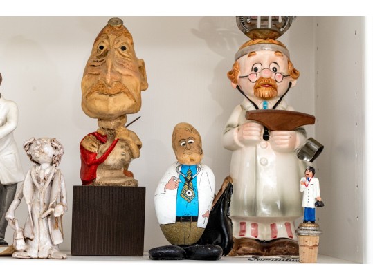 Extensive Collection Of Figural Doctor-Themed Decor
