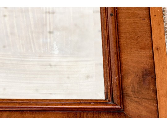 A Great Highly Figured Mahogany Mirror, Ca. 1850 Or Earlier