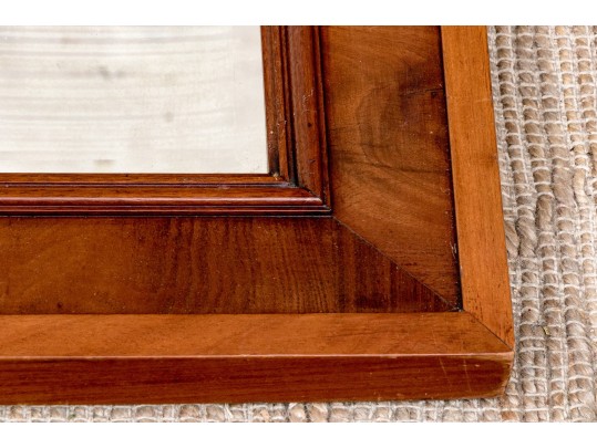 A Great Highly Figured Mahogany Mirror, Ca. 1850 Or Earlier