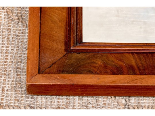 A Great Highly Figured Mahogany Mirror, Ca. 1850 Or Earlier