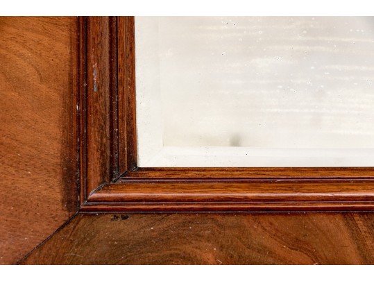 A Great Highly Figured Mahogany Mirror, Ca. 1850 Or Earlier