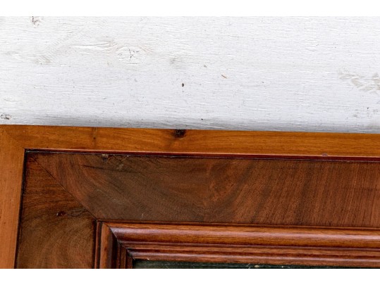 A Great Highly Figured Mahogany Mirror, Ca. 1850 Or Earlier