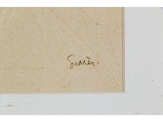 Jean-Claude Suares (Egyptian-Am., 1942-2013) Color Ink On Paper Illustration, Cat Attack