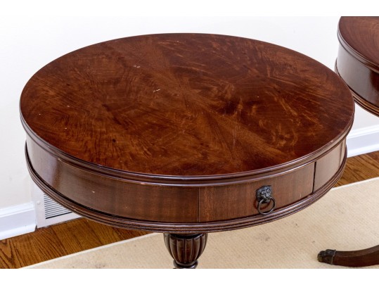 Pair Of Mahogany Drum Tables