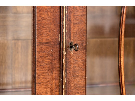 Georgian Style Burl Veneered Breakfront, As-is