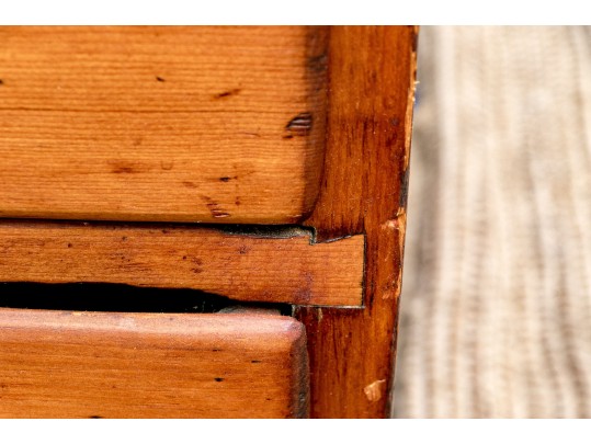 19th Century Stained Pine Blanket Chest