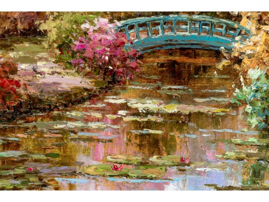 Signed Oil Or Acrylic On Canvas, Impressionist Landscape