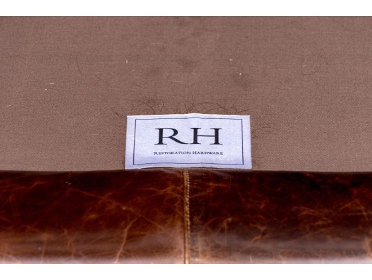 Restoration Hardware Leather Loveseat Sofa