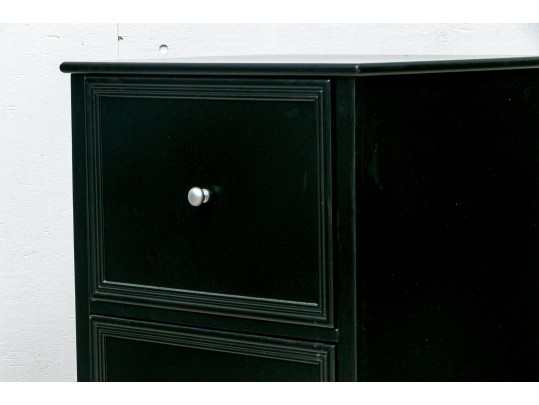 Black Finished Two Drawer Filing Cabinet