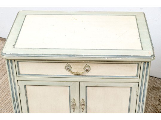 Pair Baker Paint Decorated Side Tables For Upcycle