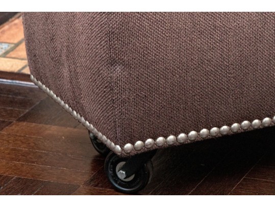 Upolstered Bench Or Ottoman On Large Casters