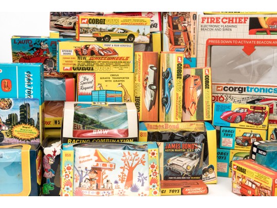 A Collection Of 50 Vintage Corgi Boxes