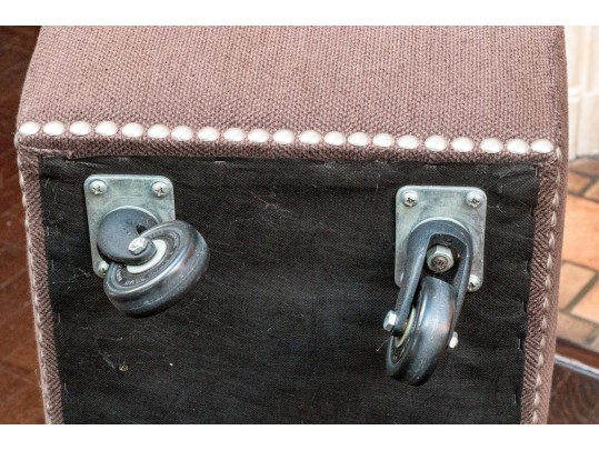 Upolstered Bench Or Ottoman On Large Casters