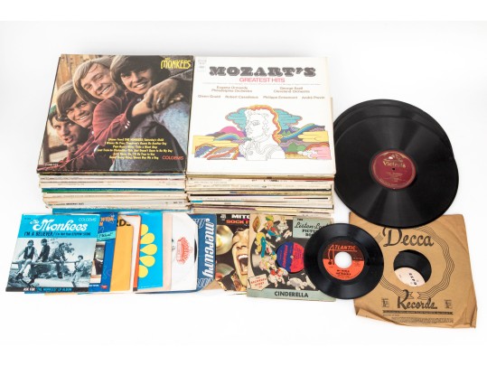 Three Boxes Of 210 Estate Records, 33's, 45's And 78's!