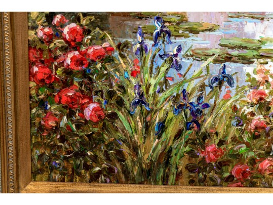 Signed Oil Or Acrylic On Canvas, Impressionist Landscape