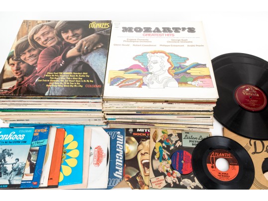 Three Boxes Of 210 Estate Records, 33's, 45's And 78's!