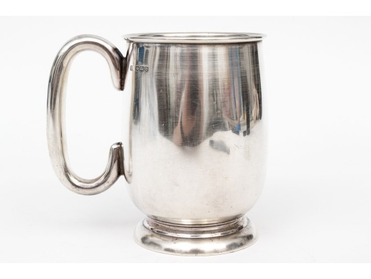English Sterling Silver Mug     10.755 Troy Ozs. 