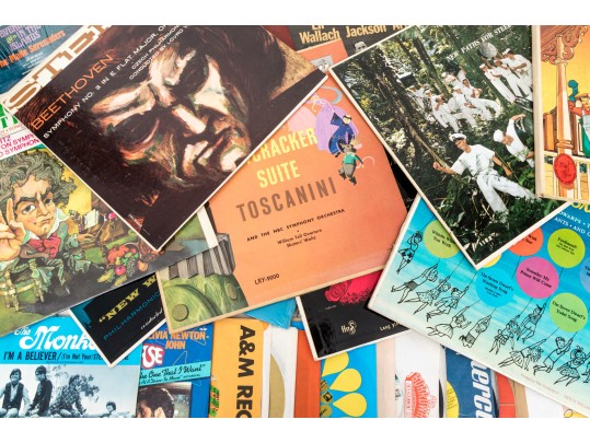 Three Boxes Of 210 Estate Records, 33's, 45's And 78's!