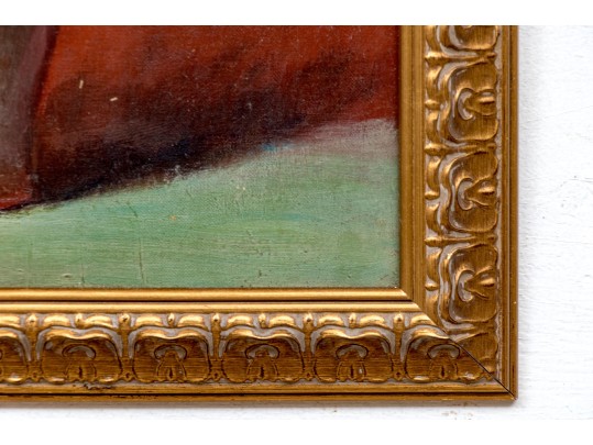 Miriam Granick Boretz (Ukranian/American, 1903-2005) Oil On Board, Still Life, Pitcher Of Flowers