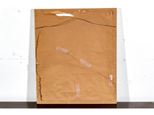 Jack Levine Colored Wood Cut Framed On Gray Paper, Geisha With Attendant 