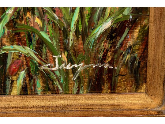 Signed Oil Or Acrylic On Canvas, Impressionist Landscape