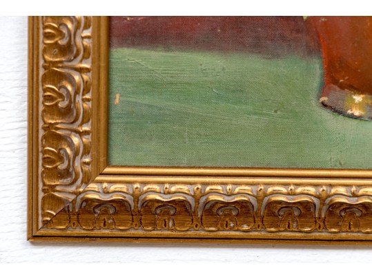 Miriam Granick Boretz (Ukranian/American, 1903-2005) Oil On Board, Still Life, Pitcher Of Flowers