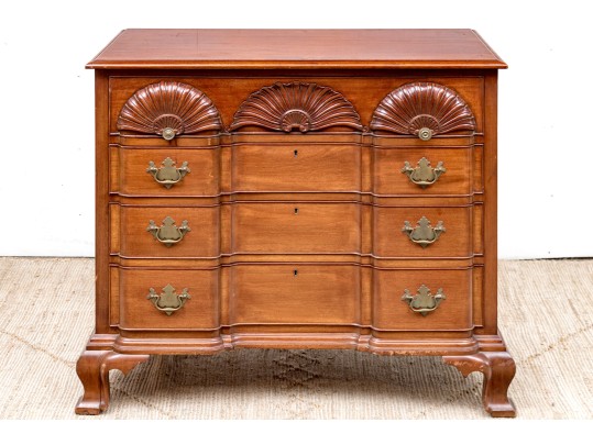 Beautiful Chippendale Style Block Front Mahogany Chest
