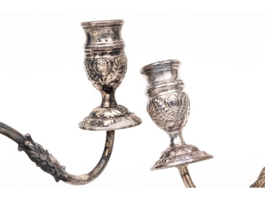 Pair Of Webster Antique Silverplate Candelabra