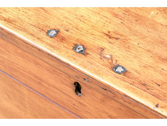 19th Century Stained Pine Blanket Chest