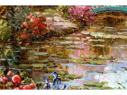 Signed Oil Or Acrylic On Canvas, Impressionist Landscape