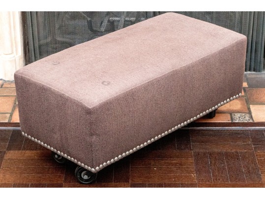 Upolstered Bench Or Ottoman On Large Casters