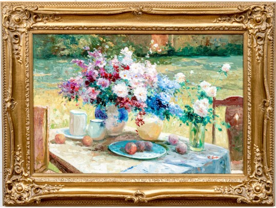 R. Zack Signed, Oil On Canvas, Impressionistic Still Life 