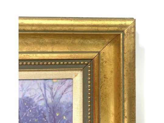 Douglas W. Turner (Mass., B 1941 -) Oil On Panel Winter City Scene