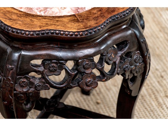 Pair Of Chinese Marble Top Stands