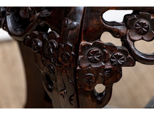 Pair Of Chinese Marble Top Stands